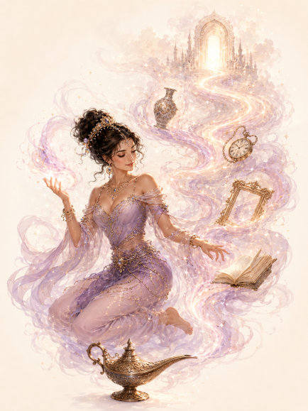 Antiques Genie conjuring a magical path toward something new